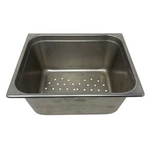 Vtg Vollrath 2026-5 Stainless Steel Perforated Steam Table Pan 1/2 Size 6" Deep